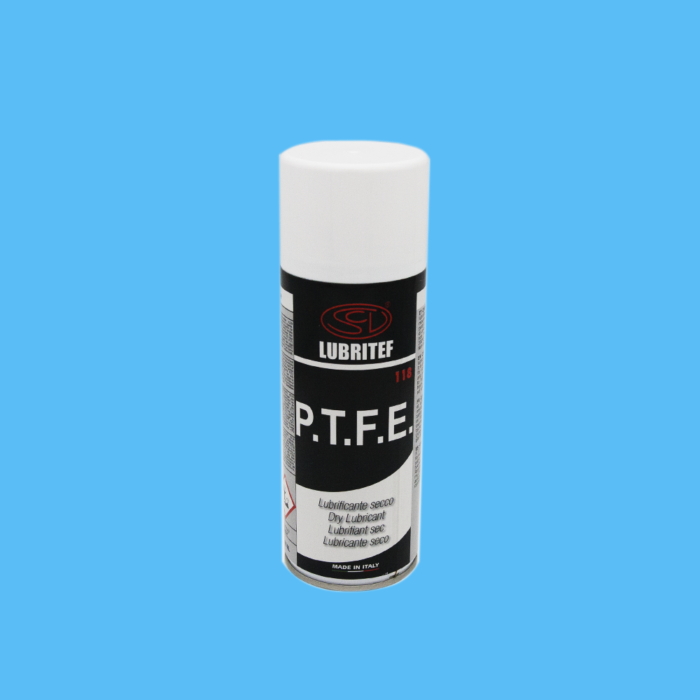 LUBRITEF Lubrificante secco al P.T.F.E. Resiste a 300° Giunti, parti auto, rotaie forni, cerniere, guide, meccanismi precisione accessori lubrificanti e grassi spray